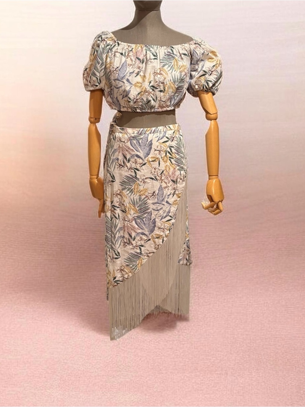 Sigrid Olsen 2 piece skirt set, Floral pattern, Fringe Skirt, medium - Picture 11 of 11